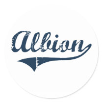 Albion New York Classic Design Round Sticker