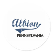 Albion Pennsylvania City Classic Round Stickers