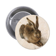 Albrecht Dürer - Junger Hase (Young Hare), 1502 Pinback Buttons