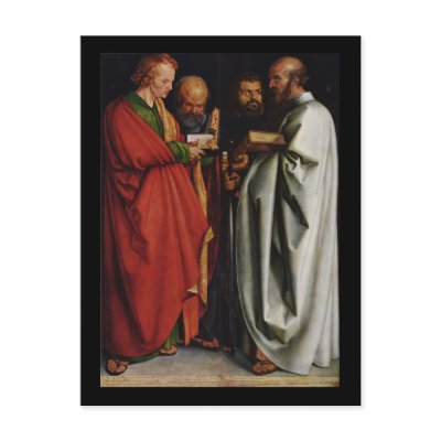 Albrecht Durer The Four Apostles Postcard by art_world