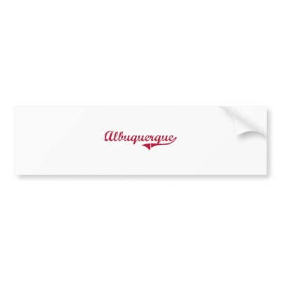 Albuquerque New Mexico Classic Design Bumper Sticker by cityshirt