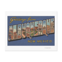 Albuquerque, New Mexico - Large Letter Scenes Post Cards