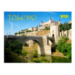 Alcantara Bridge and Alcazar in Toledo, Spain Postcards