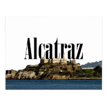 Alcatraz Postcard with Alcatraz in the Sky