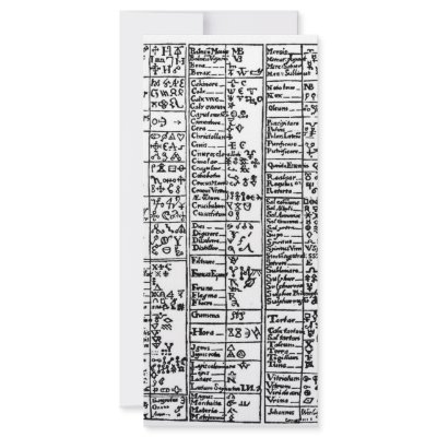 Alchemical Symbols 17th Century Custom Rack Card by MadAlchemist