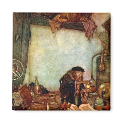 Alchemist and His Gold by Edmund Dulac Magnet by Aquavel