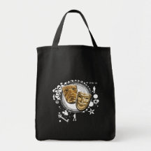 Alchemy of Acting Drama Masks Canvas Bags