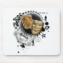 Alchemy of Acting Drama Masks Mousemat