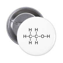 Alcohol - Chemical Formula Pinback Button