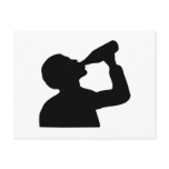 Alcohol drinking postcard