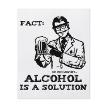 Alcohol is a Solution in Chemistry Retro Full Color Flyer