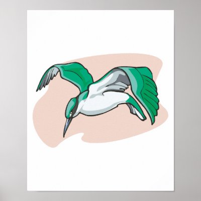 alcyon bird poster by doonidesignsanimals