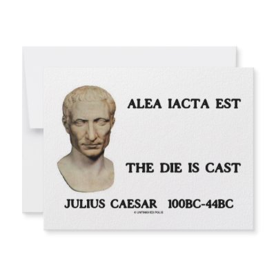Alea Iacta Est - The Die Is Cast Custom Invitation by unfinishedpolis