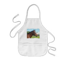 Alert Arabian Horse Children's Smock Apron