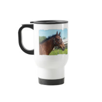 Alert Arabian Horse Plastic Travel Mug