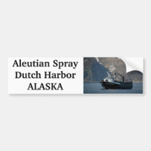 Aleutian Spray, Crab Boat in Dutch Harbour, AK Bumper Sticker