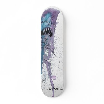 Alex Pardee "Heartburn" Custom Skateboard by AP_pardee