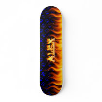 Alex skateboard fire and flames design.