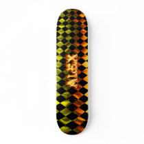 Alex skateboard fire and flames design.