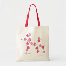Alexa Blooming Love Personalised Canvas Tote Bag