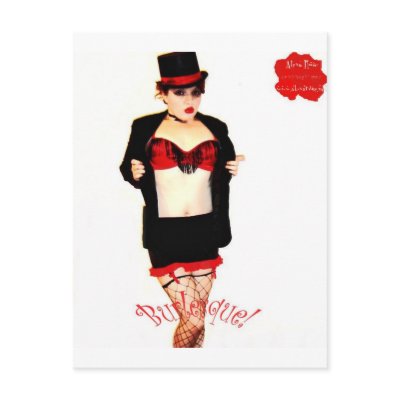 Alexa Burlesque Post Card by glamourzombie