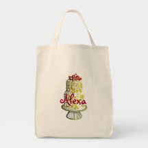 Alexa -Celebration Cake Personalised Grocery Bag