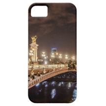 Alexander 3 bridge in Paris France at night iPhone 5 Case