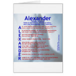 Alexander Acrostic Greeting Card