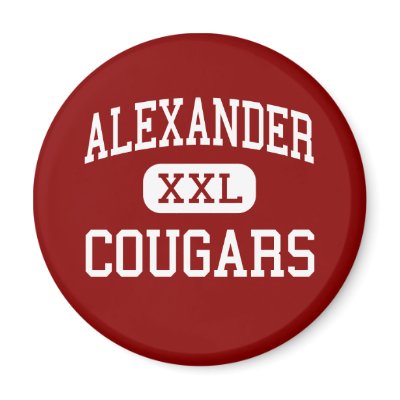 Alexander - Cougars - High - Douglasville Georgia Refrigerator Magnets by customteamsportswear