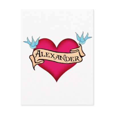Alexander - Custom Heart Tattoo T-shirts & Gifts by customtattoogifts
