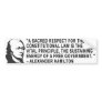 Alexander Hamilton Quote Bumper Sticker