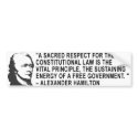 Alexander Hamilton Quote Bumper Sticker bumper stickers