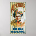 Alexander ~ Mentalist Physic Vintage Magic Ad posters