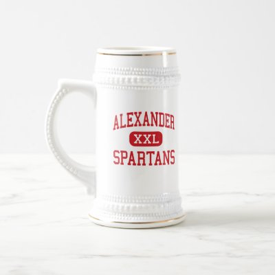 Alexander - Spartans - High School - Albany Ohio Mugs by customteamsportswear