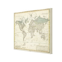 Alexander von Humboldt's system isothermal curves Canvas Print