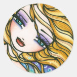 "Alexandra" Mermaid Round Sticker