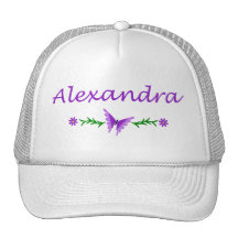 Alexandra (Purple Butterfly) Mesh Hat