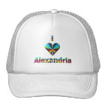 Alexandria -- Blue Green & Burgundy Mesh Hats