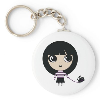 Alexie and Pancake Key Chain by ButtermilkBiscuits