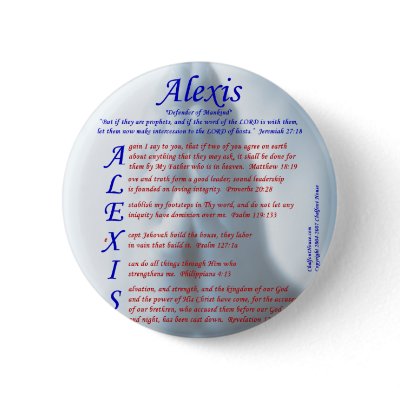 Alexis Acrostic Buttons by chalfonthouse