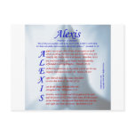 Alexis Acrostic Postcard
