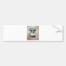 Alfie - miniature schnauzer bumper sticker