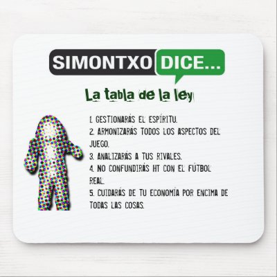 Alfombrilla La tabla de la ley Mousepads by simontxo