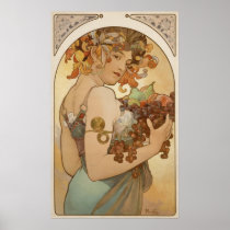 Alfons Mucha - Fruit Poster