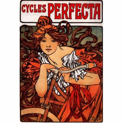 Alfons Mucha Perfecta Cut Out by ellesgreetings