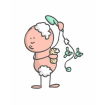 Alfred Doodle in the shower scene t-shirts