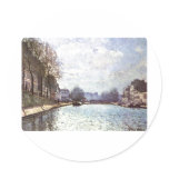 Alfred Sisley - Ansicht Kanals Saint-Martin 1870 Sticker