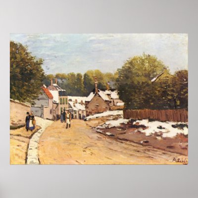 Alfred Sisley Erster Schnee in Louveciennes 1870 by inquester