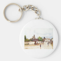 Alfred Sisley Moret am Loing im Regen 1887-1888 Keychain