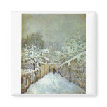 Alfred Sisley - Schnee in Louveciennes 1874 Oil Magnets